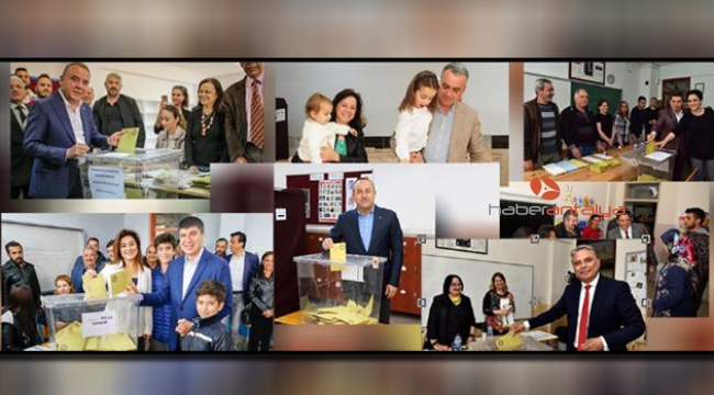 Antalyalı siyasetçiler oylarını kullandı