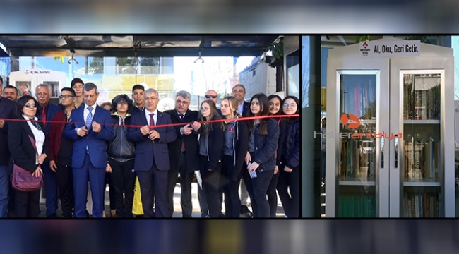 Öğrenciler pazarda tezgah açıp, 2 durağa kitaplık yaptırdı