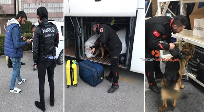 Otobüs terminalinde yasaklı madde yakalandı