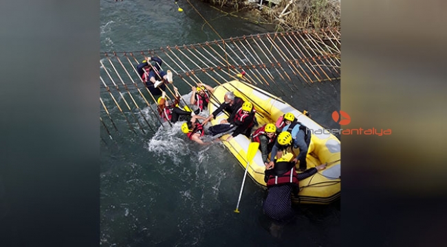Raftingde korku dolu anlar
