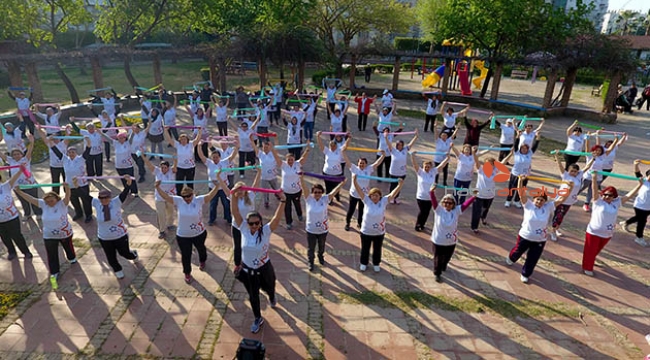 Seçim şarkısıyla spor yaptılar