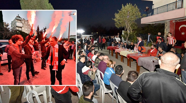Uysal'a meşaleli karşılama