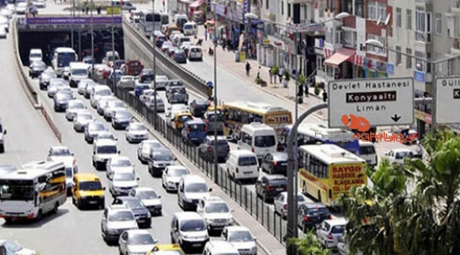 Antalya taşıt sayısı en fazla 4'üncü kent