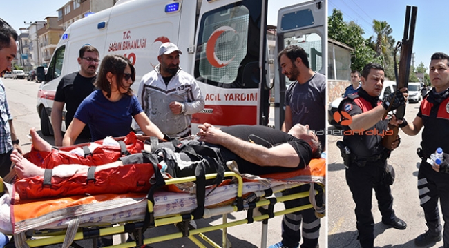Evini teslim etmediğini iddia ettiği emlakçıyı bacaklarından vurdu