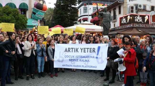 Kadınlardan çocuk istismarı tepkisi
