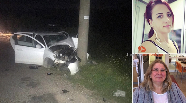 Otomobil elektrik direğine çarptı: 2 ölü, 1 yaralı