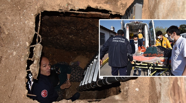 Yumurta almaya gitti, foseptiğe düştü