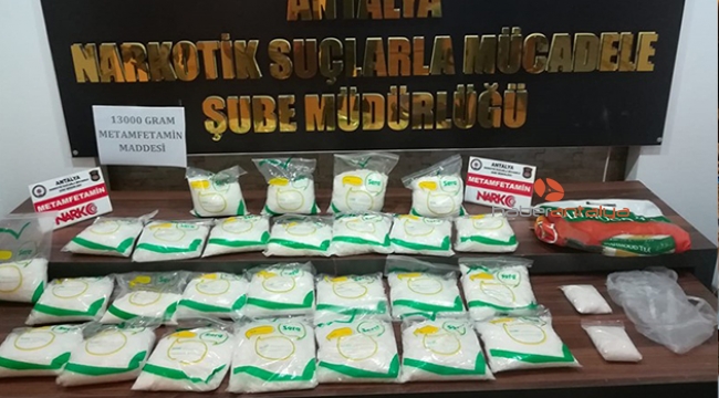 Antalya'da metamfetaminde rekor miktar