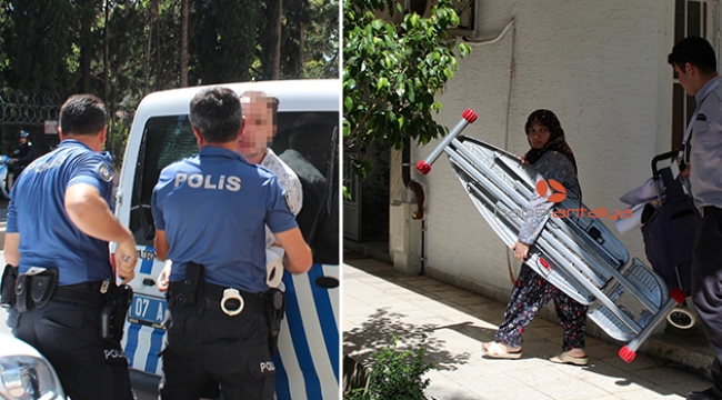 Babasıyla kavga etti, ütü masası fırlattı