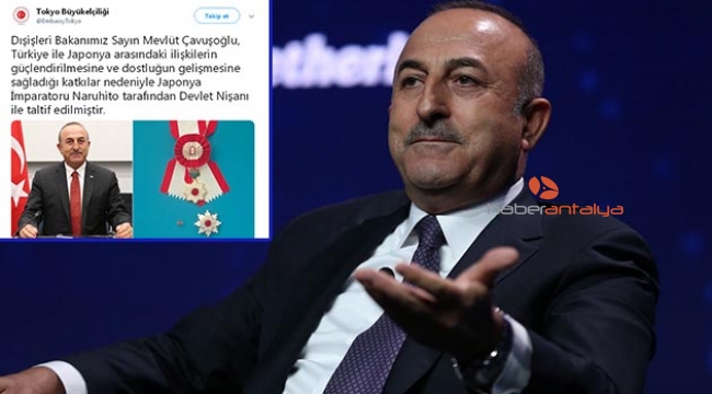 Dışişleri Bakanı Mevlüt Çavuşoğlu’na Japonya’dan Devlet Nişanı