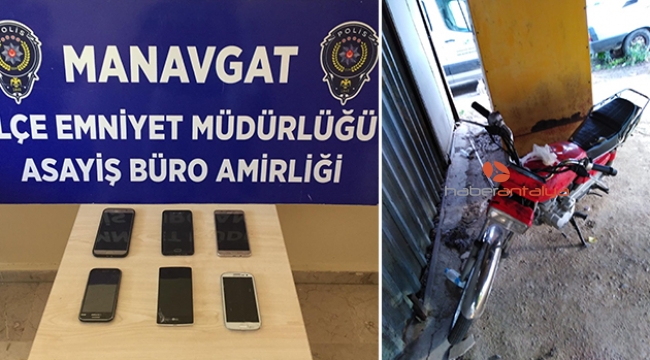 Polisleri görünce motosikleti bırakıp kaçtılar