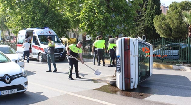 Takla atan otomobilden sağ çıktı