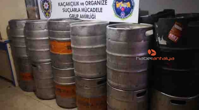 1100 litre kaçak içki ele geçirildi