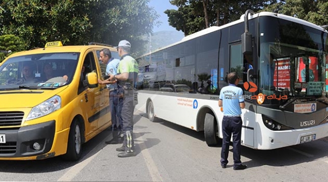 12 halk otobüsü ve 6 ticari taksiye ceza
