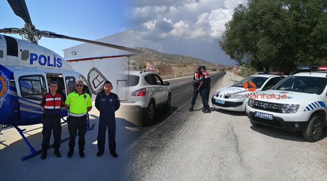 Hatalı sürücülere hava ve karadan ceza yağdı