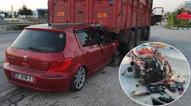 Uyuyan şoför, kamyonun altına girdi