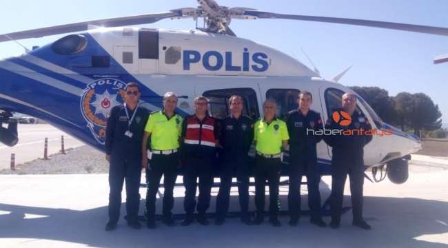 Antalya trafiği havadan denetlendi