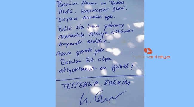 Cesedimi çöpe atın dedi ve intihar etti !