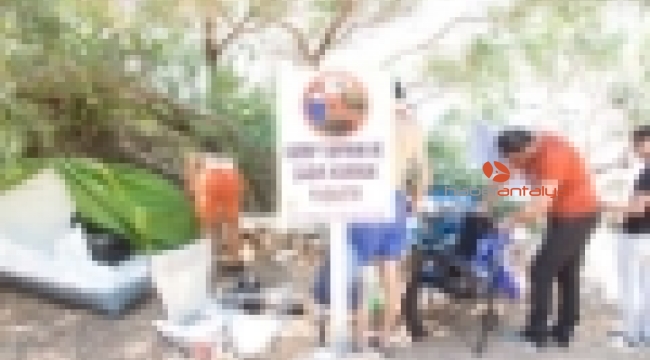Kaş'ta çadır operasyonu