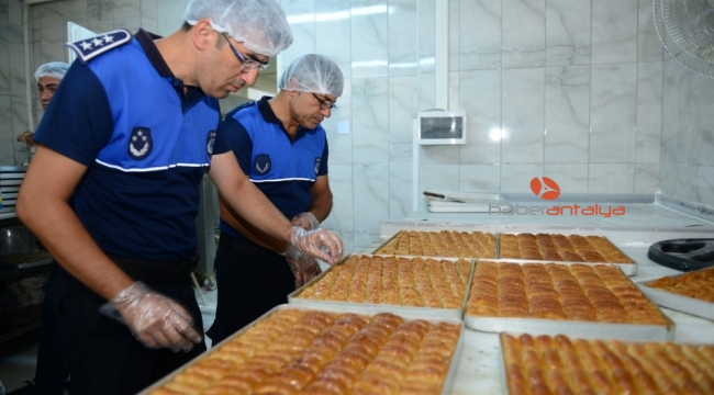 Zabıta ekipleri pastane imalathanelerini denetledi