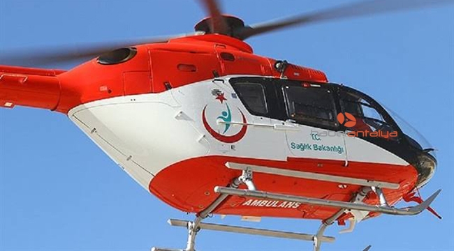 Prematüre doğan bebek için helikopter havalandı