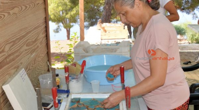 Alanya'da, Selçuklu dönemine ait eşsiz çini eser bulundu