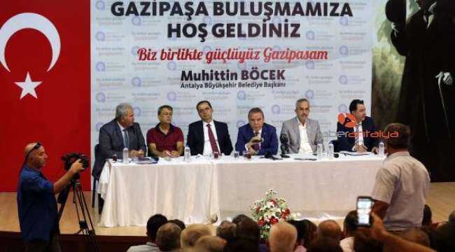 Başkan Böcek Gazipaşa'yı ziyaret etti