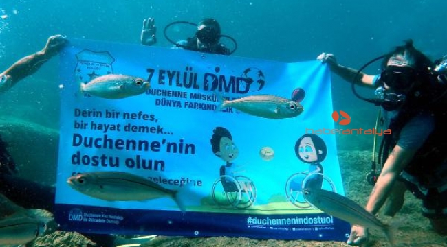 DMD hastalığına dikkat çekmek için daldılar