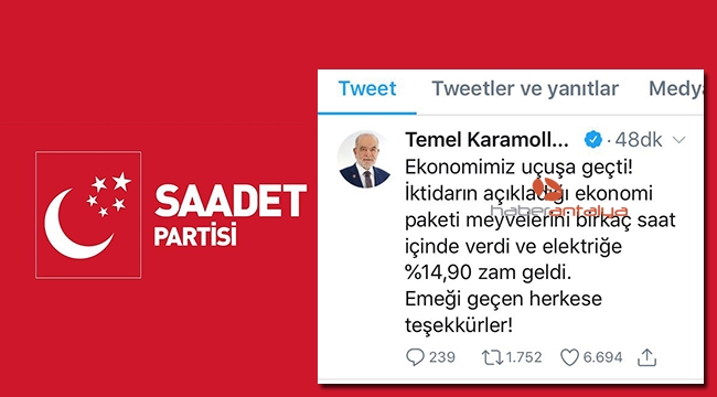 KARAMOLLAOĞLU: EKONOMİMİZ UÇUŞA GEÇTİ