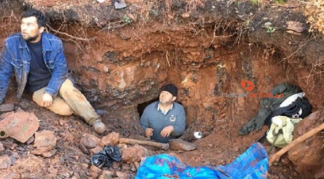 Konyaaltı'nda antik kentte kazı yapan 7 kişi yakalandı