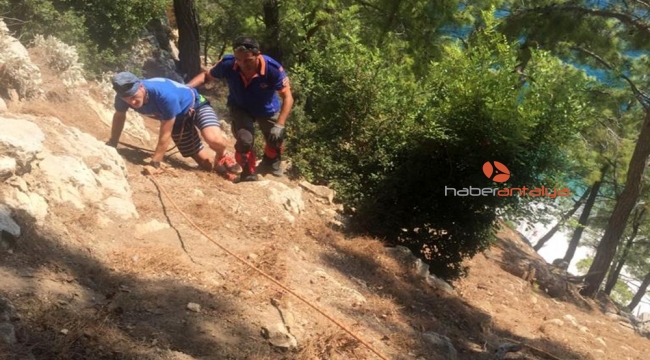 Mahsur kalan Rus turisti AFAD ekibi kurtardı