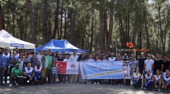 Mesire alanından 265 kilogram çöp toplandı