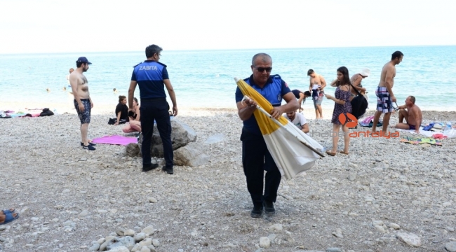 Olympos sahilinde jardarma ve zabıta denetimi