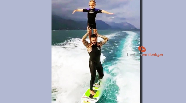 Timati, kızıyla dalga sörfü yaptı, milyonlar izledi