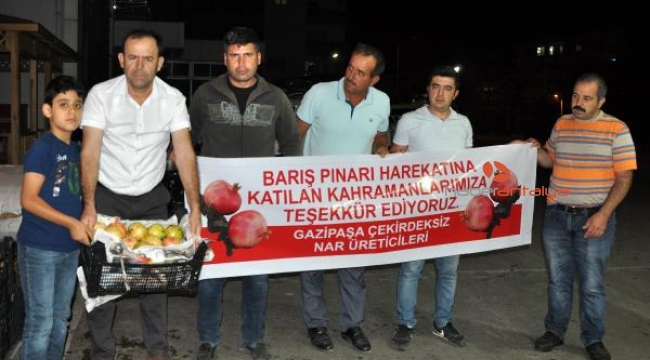 Gazipaşa'dan Mehmetçiğe 1 ton çekirdeksiz nar