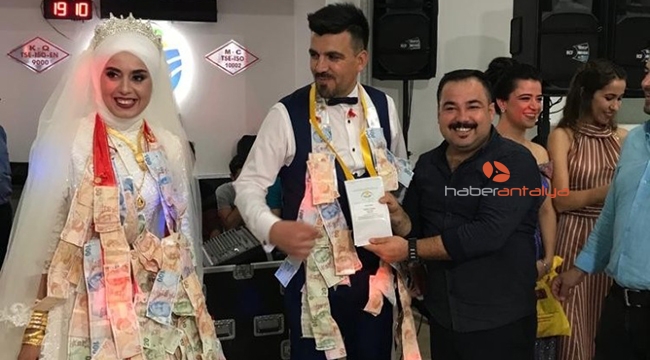 Gelinle damada para değil 3 bin TL değerinde tohum paketi taktı