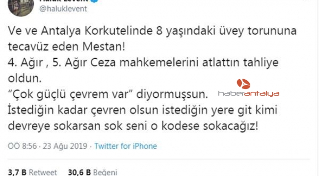 Üvey toruna cinsel istismar sanığının tutuklanması talebine ret