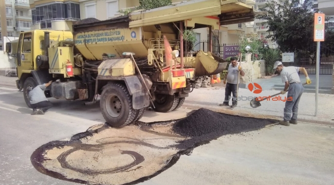 Alanya'da yollara kış bakımı