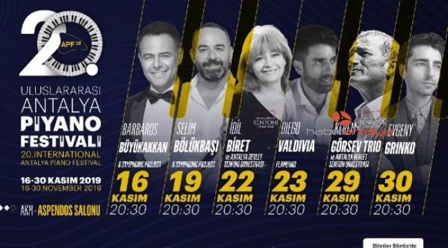 Uluslararası Antalya Piyano Festivali başlıyor