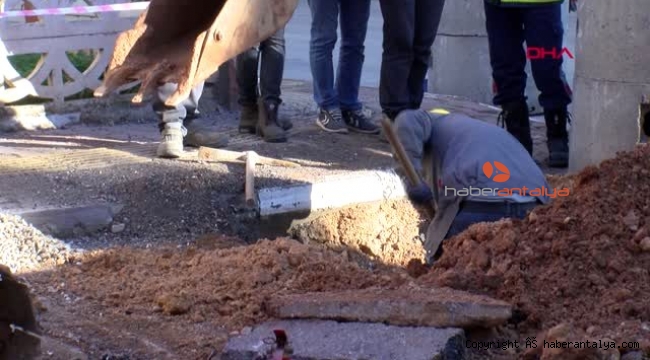 Antalya'da doğal gaz borusu patladı