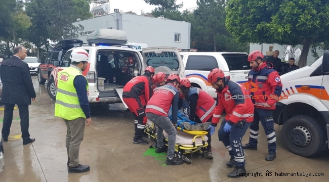 Antalya'da hortum tatbikatı