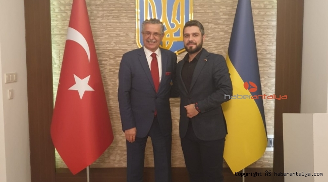 Başkan Topaloğlu Ukrayna Antalya Konsolosu Khomenko ile bir araya geldi