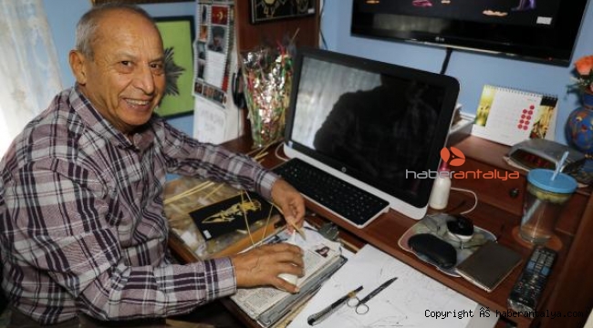 Boya yerine çavdar sapıyla 60 yıldır resim yapıyor