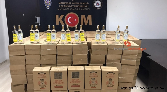 Manavgat'ta sahte ve kaçak içki operasyonu