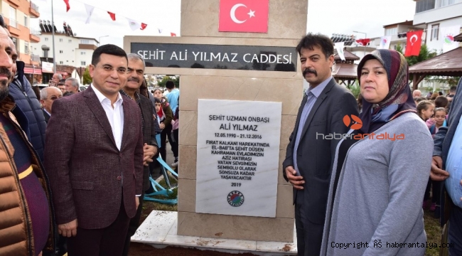 Şehit Ali Yılmaz Caddesi açıldı