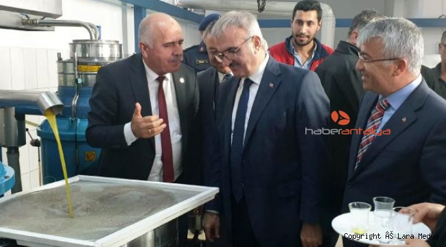 Vali Karaloğlu zeytinyağı fabrikasını ziyaret etti