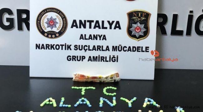 Alanya'da uyuşturucu hap operasyonu
