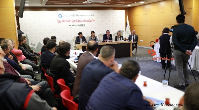 Başkan Böcek Konyaaltı'ndaki alt kiracıları bilgilendirdi