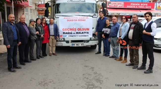 CHP Antalya'dan Elazığ'a yardım