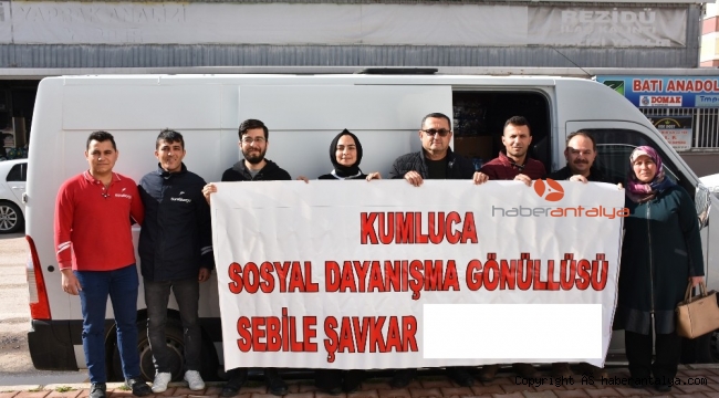 Yardım gönüllüsünden 2 minibüs eşya 